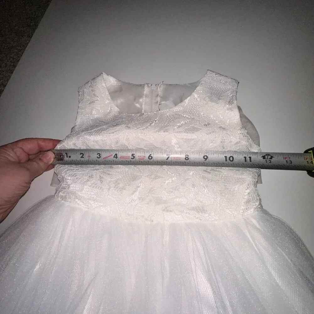 Flower Girl Dress Lace Tulle Pageant Baptism Wedding Sz 5/6 KID'S DREAM NWOT